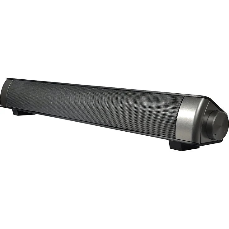 Reflexion SB100 2.0 Stereo Soundbar ohne Subwoofer, kabelgebunden, geeignet für PC, schwarz – Bild 1