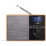 Philips TAR5505/10 Tragbares Radio mit Bluetooth, LCD-Display, braun, grau