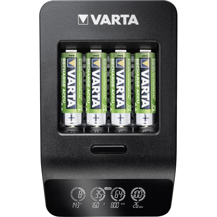 Varta LCD Smart-Plus Rundzellen-Ladegerät inkl. Akkus NiMH Micro (AAA), Mignon (AA) – Bild 2