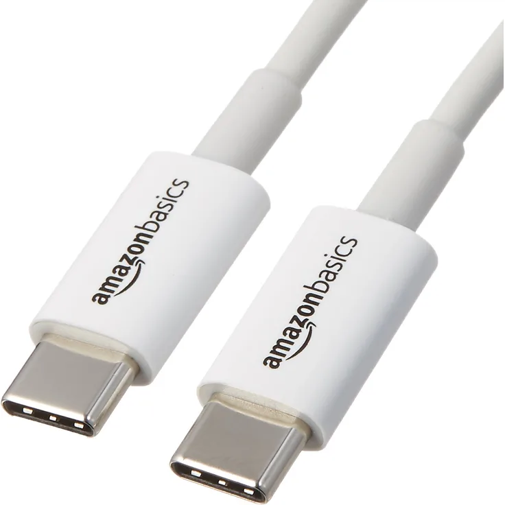 AmazonBasics - Verbindungskabel, USB Typ C auf USB Typ C, USB 2.0, 0,9 m, Weiß