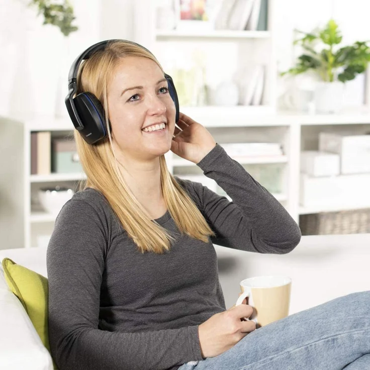 Thomson Funk Kopfhörer mit Ladestation Over-Ear-Kopfhörer, schwarz – Bild 7