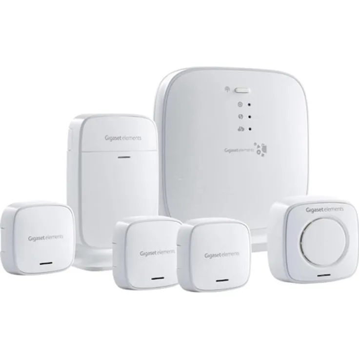 Gigaset Alarm System M, Basisstation, Türsensor, Bewegungssensor, Sirene, 2x Fenstersensoren
