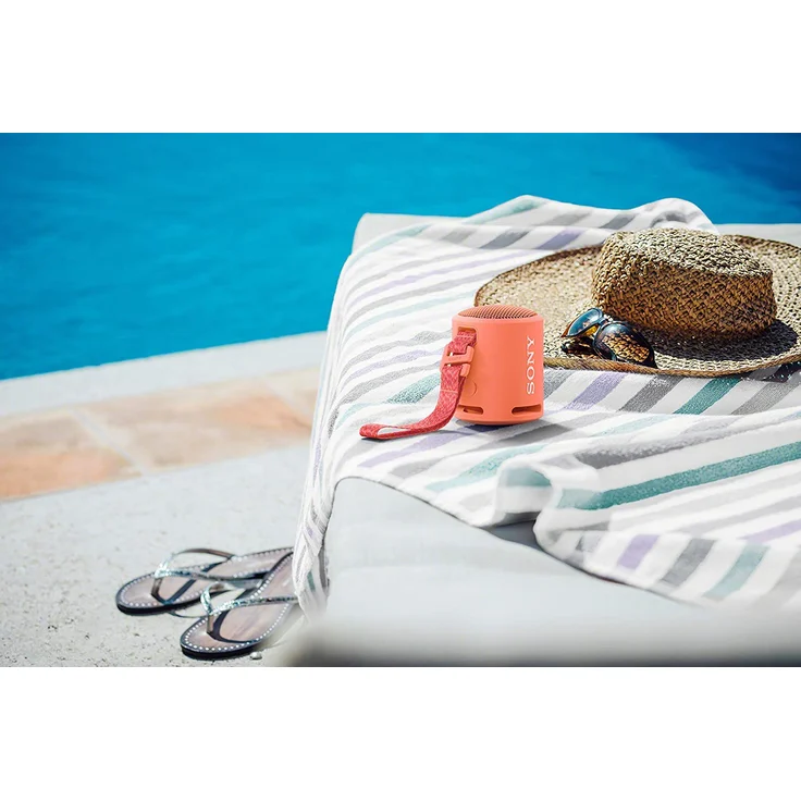 Sony SRS-XB13 Bluetooth-Lautsprecher, tragbar, Extra Bass, 16 Stunden Akkulaufzeit, wasserfest (IP67), Korallenrosa – Bild 5