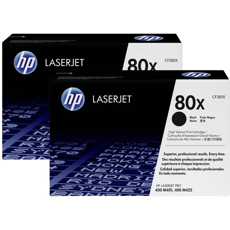 HP 80X 2er-Pack Schwarz Original LaserJet Tonerkartuschen mit hoher Reichweite – Bild 1