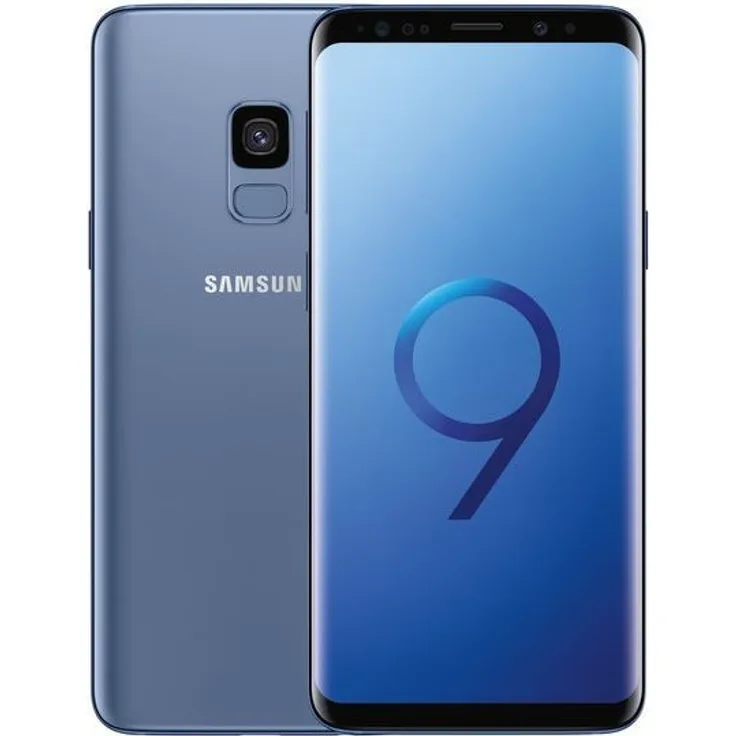 Samsung Galaxy S9 Smartphone 14,73cm Pixel (5,8 Zoll) Super AMOLED-Display, 64GB interner Speicher, 4GB RAM, Dual-SIM, Android, Coral Blue