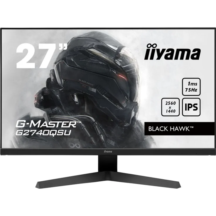 iiyama G-Master G2740QSU-B1 Black Hawk - 27 Zoll, QHD (1440p), IPS-Panel, 75Hz, 1ms, 250cd/m² (G2740QSU-B1) – Bild 1