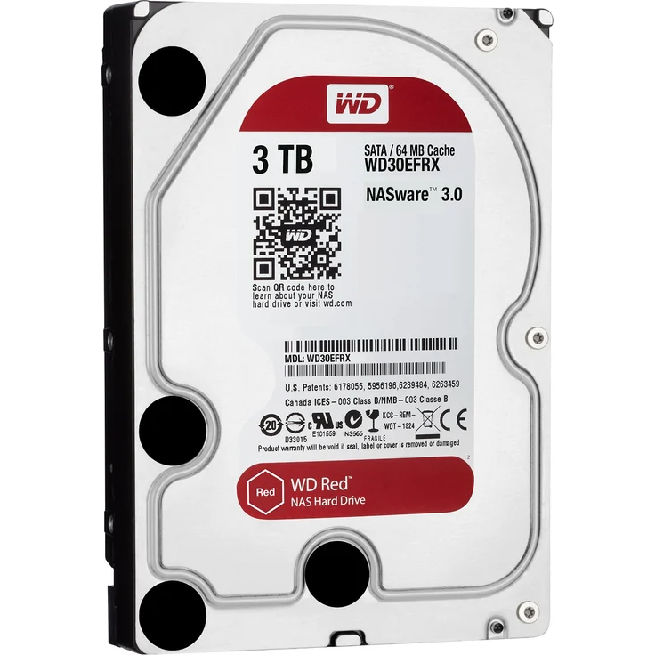WD Red Plus NAS Hard Drive WD30EFRX - Festplatte - 3 TB - intern - 3.5 Zoll (8.9 cm) - SATA 6Gb/s - Puffer: 64 MB - für My Cloud EX2, EX4 (WD30EFRX) – Bild 5