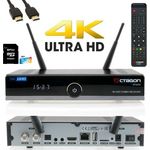 Octagon SF8008 4K UHD E2 2160p H.265 E2 Linux Dual Wifi 2x DVB-S2X Twin Receiver, SD Festplatte 256 GB