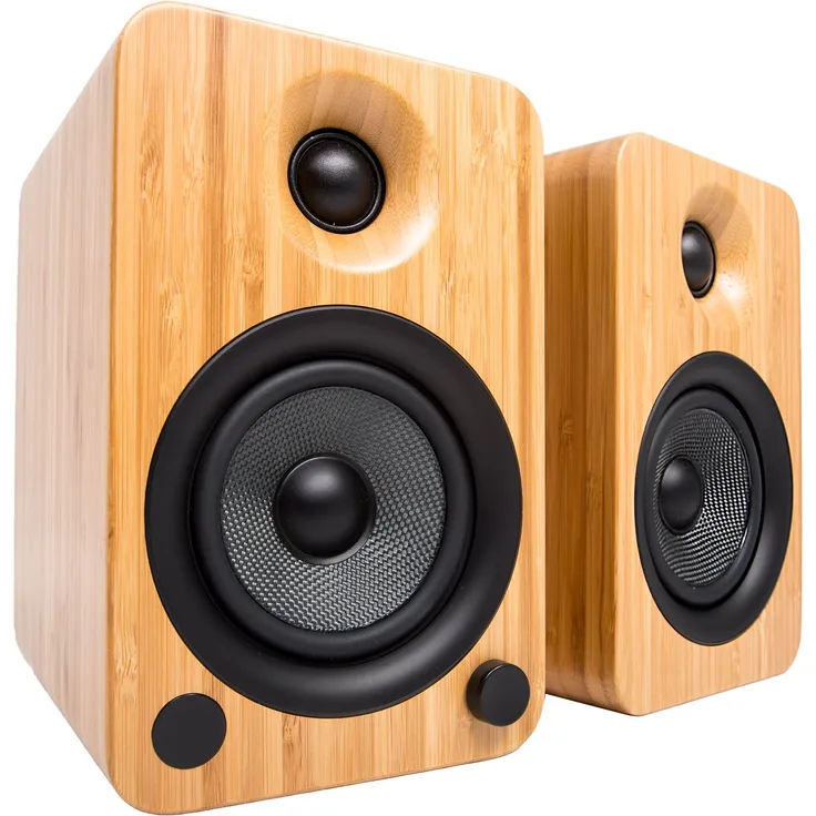 Kanto Lautsprecher-Paar 4'' Bambus Regallautsprecher - 70 Watt - Holz