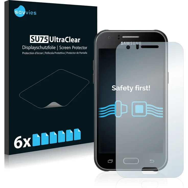 Samsung Galaxy J1 (2015) Schutzfolie [6er Pack] - kristallklare Displayschutzfolie Folie Displayfolie