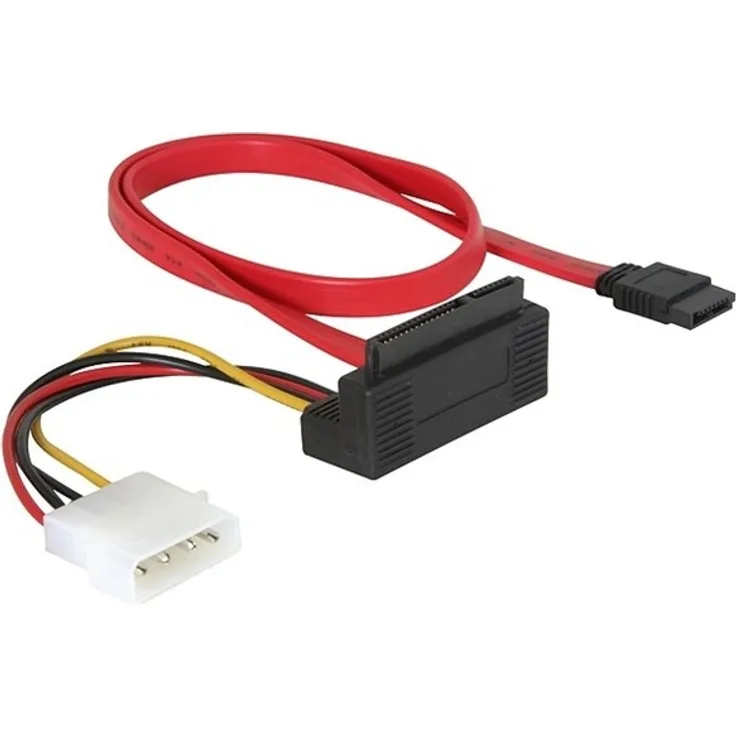 DeLOCK SATA All-in-One cable angled 0.5m Rot SATA-Kabel (84307)