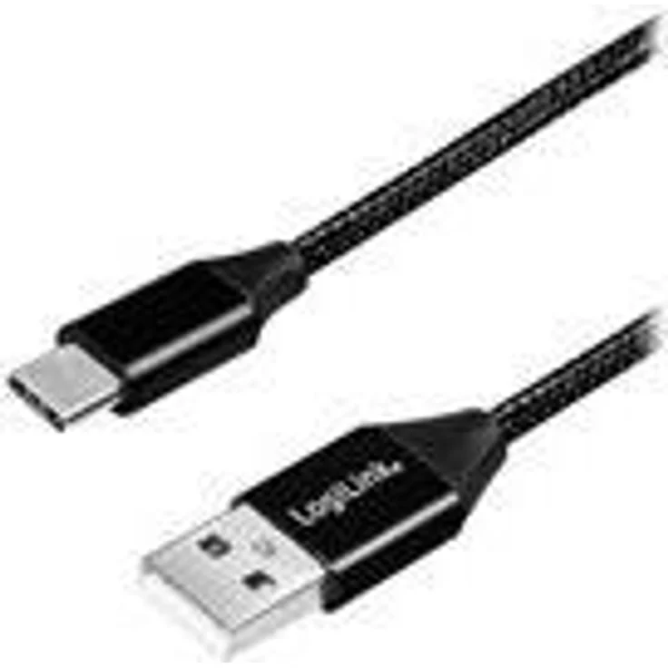 LogiLink - USB-Kabel - USB-C (M) bis USB (M) - USB 2.0 - 5 V - 3 A - 30 cm - Schwarz – Bild 1