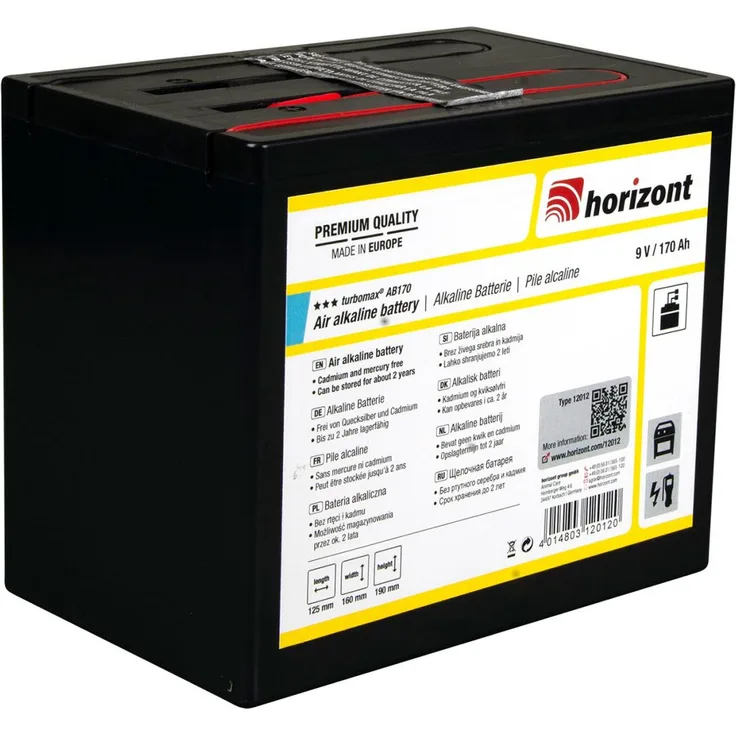horizont TURBOMAX AB 9 V Trockenbatterie 1 Batterie 170