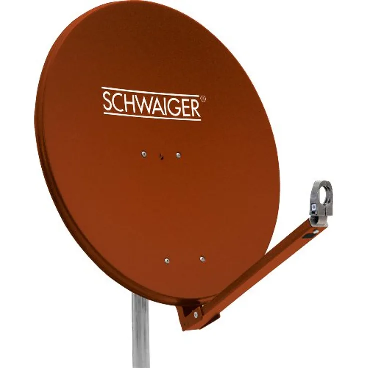 Schwaiger SPI710.2 Aluminium Offset-Parabolantenne (75 cm) Ziegelrot