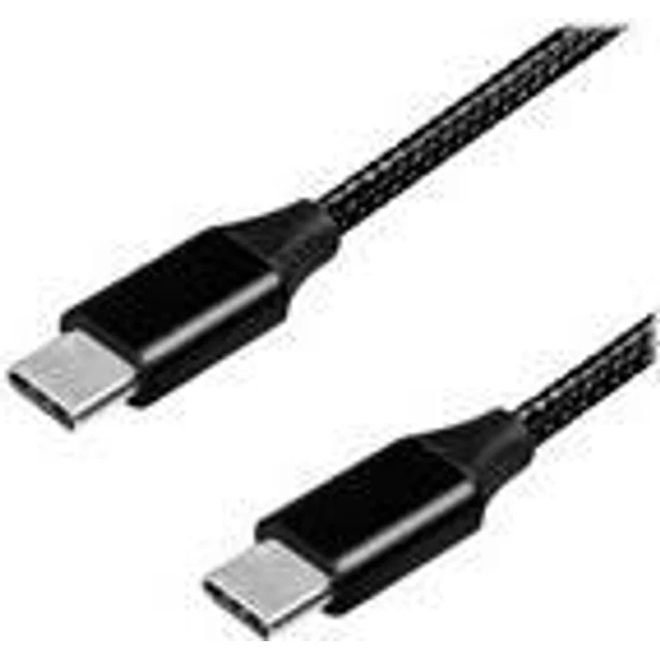 USB 2.0 Anschlusskabel, USB (Typ C) zu USB (Typ C) schwarz, 0,3m – Bild 1