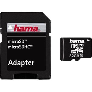 Bild für Hama microSDHC 32GB Speicherkarte inkl. Adapter Foto (Class 10)