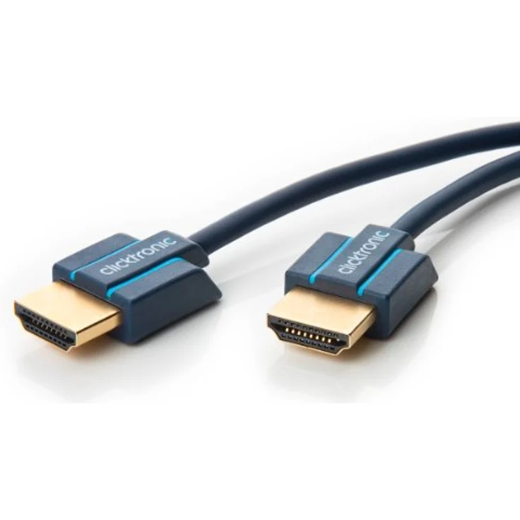 Clicktronic Casual Ultraslim High Speed HDMI Kabel mit Ethernet,4K Ultra HD, 3D-TV, ARC, 1.0 m – Bild 1