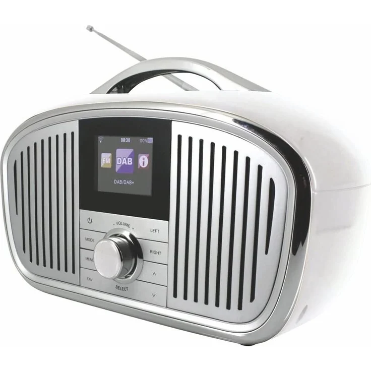 Soundmaster IR4000WE Tragbares Radio mit WLAN, LCD-Display, weiß - Preisvergleich – Bild 2