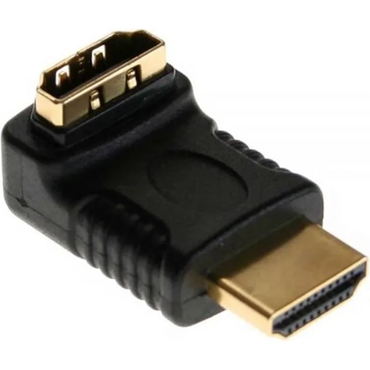 InLine 17600F HDMI Adapter, Stecker - Buchse, gewinkelt oben, vergoldete Kontakte, 4K2K kompatibel