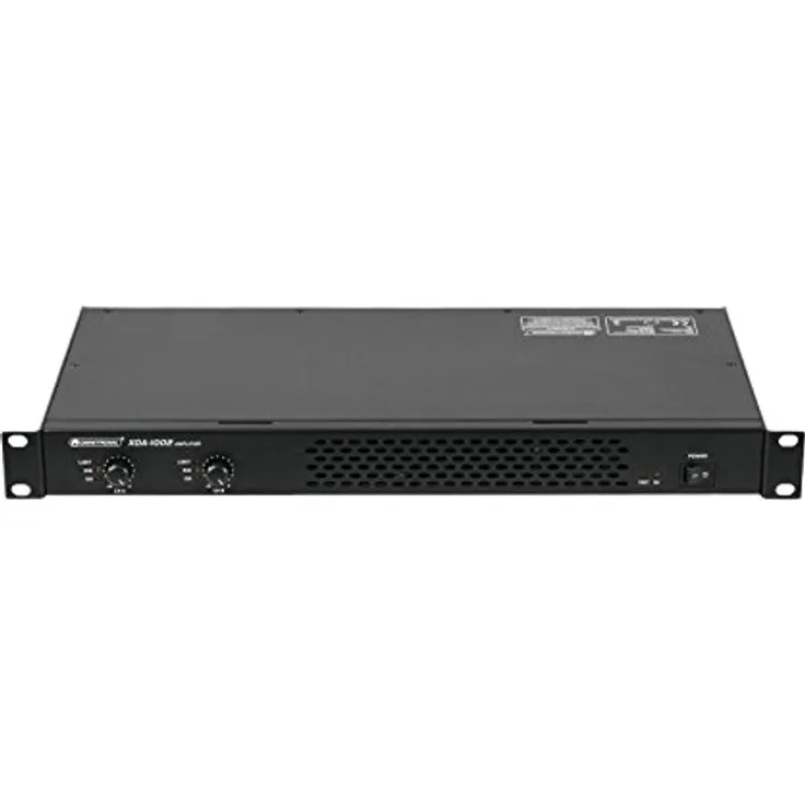 Omnitronic XDA-1002 Class-D-Verstärker | Stereo-PA-Verstärker mit Schaltnetzteil, 2 x 510 W - 4 Ohm, 2 x 300 W - 8 Ohm | Stereo-PA-Verstärker in Class-D-Architektur