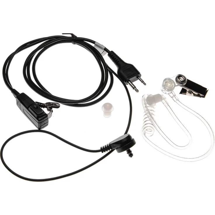VHBW Headset mit Push-to-Talk Mikrofon passend für Icom IC-4SE, IC-4SET, IC-80AD, IC-91A, IC-91AD, IC-A1, IC-A2, IC-A20, IC-A21, IC-A22 Funkgerät
