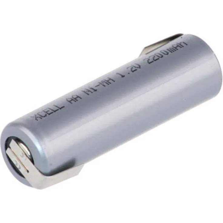 XCell Akku Mignon AA 2200 mAh 1,2V NiMh mit Z Lötfahne Flattop...
