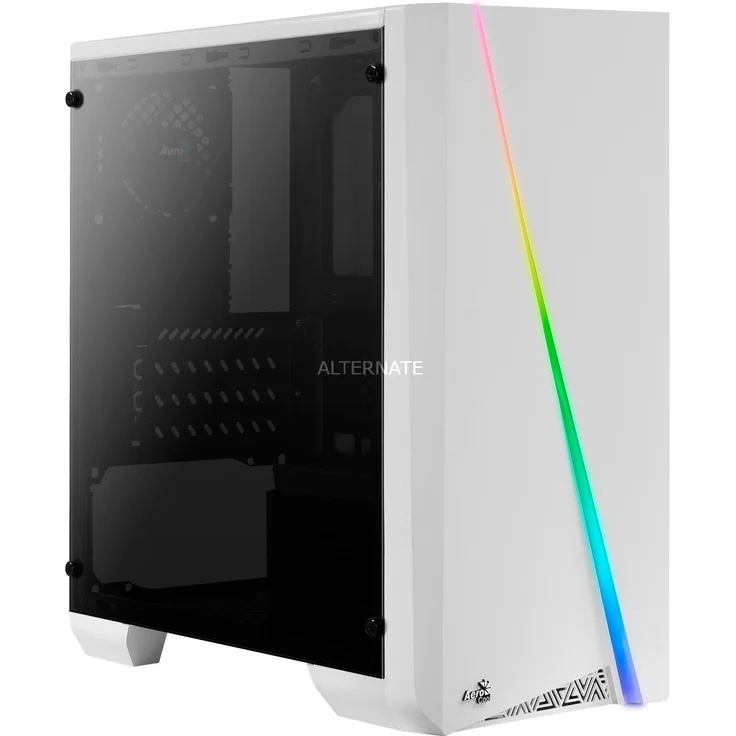 Aerocool Cylon Mini Tower-Gehäuse, weiß/schwarz, Window-Kit – Bild 1