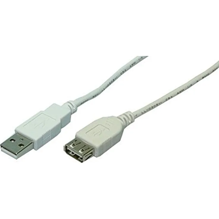 Logilink M-CAB - USB-Verlängerungskabel - USB Typ A, 4-polig (M) - USB Typ A, 4-polig (W) - 3 m (USB/USB 2.0) - Grau (CU0011)
