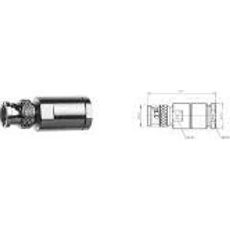 Telegärtner J01150A0121 BNC-Koaxialstecker 50 Ohm, 1 Stück, Koaxialstecker (BNC, männlich, 50 Ohm, Edelstahl, Metall, 1 Stück (s))