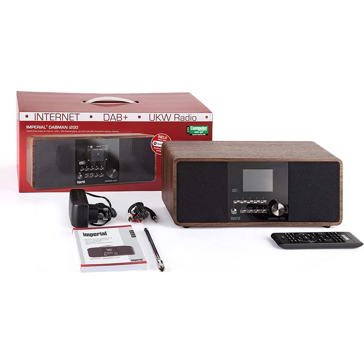 Imperial Dabman i200 22-230-00 Tischradio DAB+/UKW/Internetradio mit WLAN, Spotify Connect, TFT-Display, holzoptik, braun – Bild 7