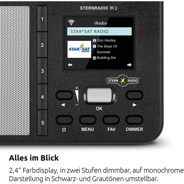 TechniSat STERNRADIO IR 2 Internetradio mit WLAN, Wecker, TFT-Display, schwarz – Bild 7