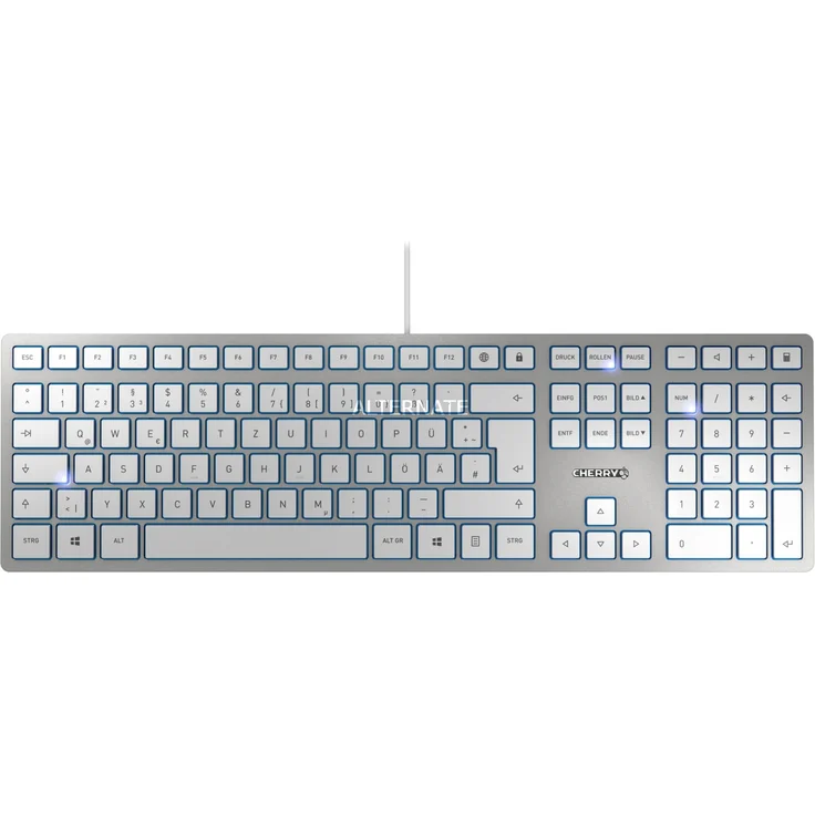 CHERRY KC 6000 SLIM - Tastatur - USB - Französisch AZERTY - CHERRY SX - Silber (JK-1600FR-1) – Bild 1