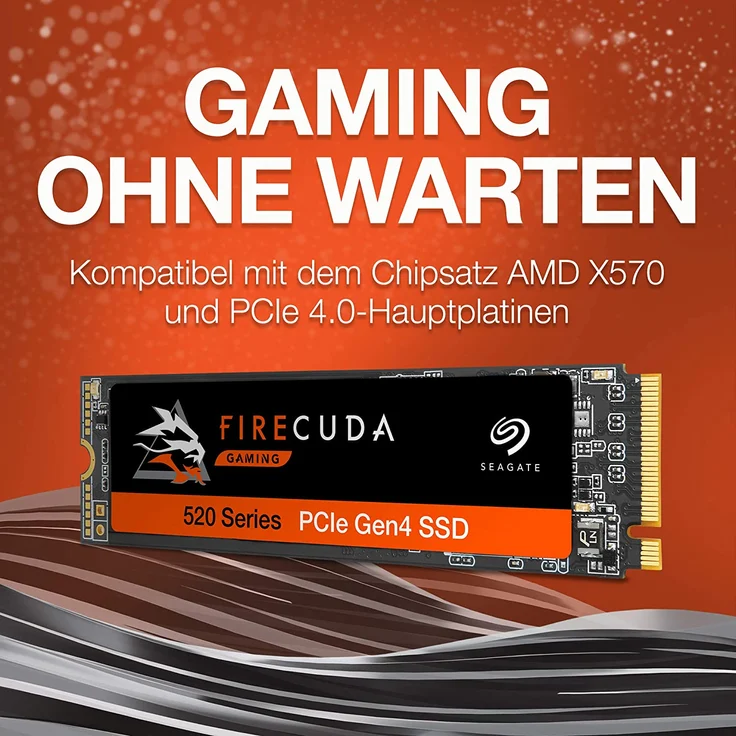 Seagate FireCuda 520 ZP500GM3A002 - Solid-State-Disk - verschlüsselt - 500 GB - intern - M.2 2280 - PCI Express 4.0 x4 (NVMe) - TCG Pyrite Encryption (ZP500GM3A002) – Bild 4