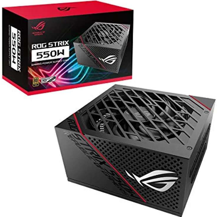 ASUS ROG Strix 550G Netzteil (550 Watt, 80 Plus Gold, 0dB-Kühlung)