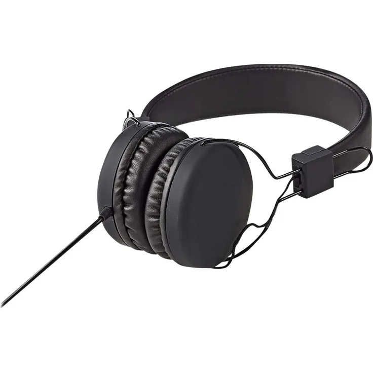 Nedis HPWD1100BK Kabelgebundene Kopfhörer | On-Ear | Faltbar | 1,2-m-Rundkabel | Schwarz