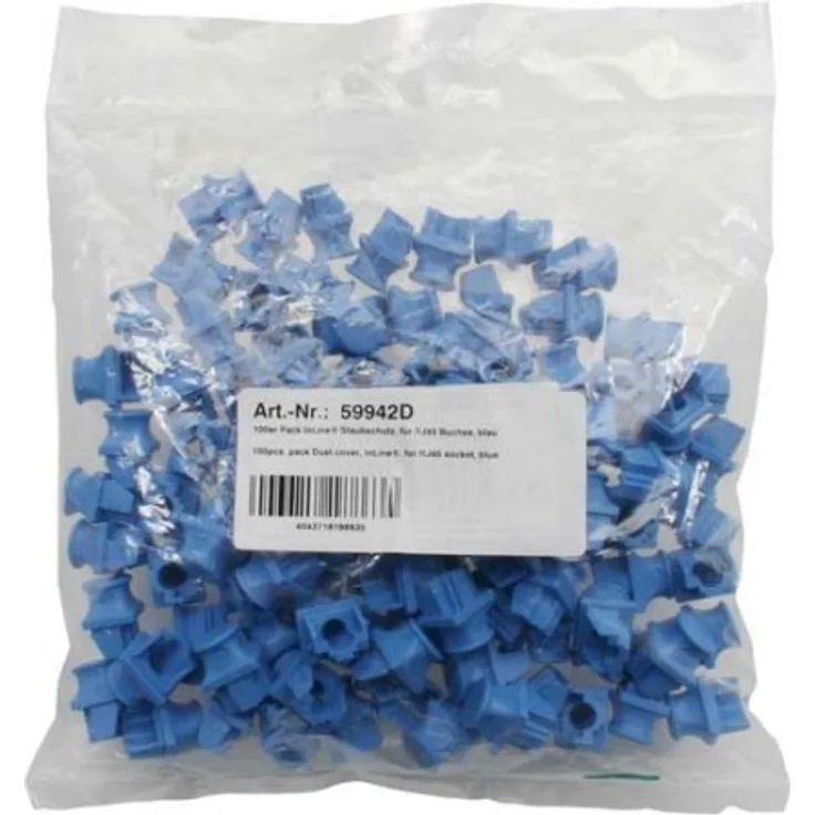 InLine® Staubschutz, für RJ45 Buchse, Farbe: schwarz, 100er Pack
