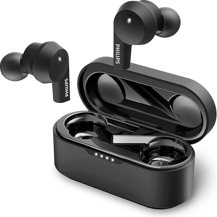 Philips Audio TAT5505BK/00 In-Ear Kopfhörer, mit Bluetooth, Mikrofon, Noise Cancelling, schwarz – Bild 4