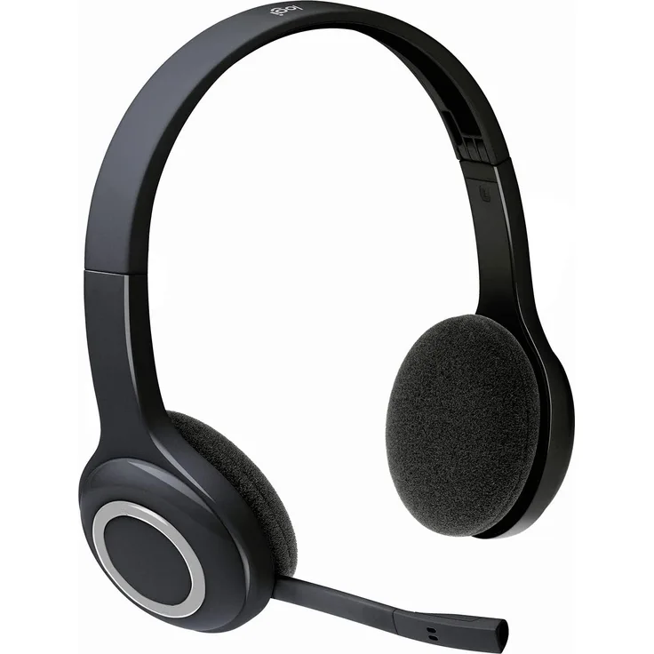 Logitech H600 Kabellose Kopfhörer mit Mikrofon, Stereo-Headset, rotierendes Mikrofon mit Rauschunterdrückung, Wireless USB-Empfänger, 10 m Reichweite, lange Batterielaufzeit, geeignet für PC/Mac/Laptop, Headset, schwarz (981-000342)