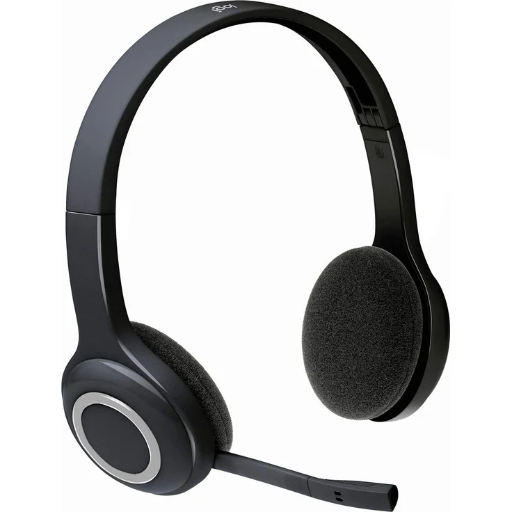 Logitech H600 Kabellose Kopfhörer mit Mikrofon, Stereo-Headset, rotierendes Mikrofon mit Rauschunterdrückung, Wireless USB-Empfänger, 10 m Reichweite, lange Batterielaufzeit, geeignet für PC/Mac/Laptop, Headset, schwarz (981-000342) – Bild 1