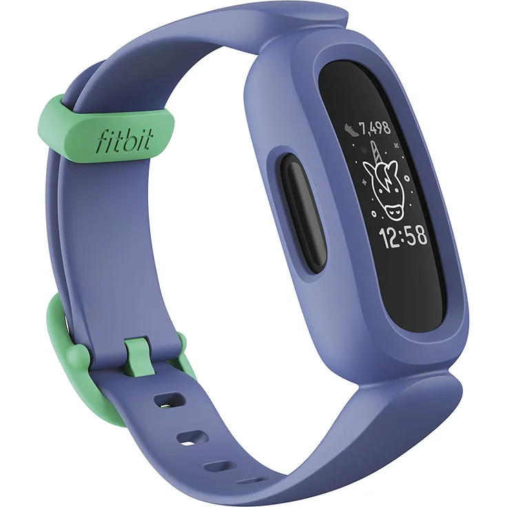 Fitbit Ace 3 Fitness-Tracker Kinder, Einheitsgröße, Silikonarmband, Cosmic Blue