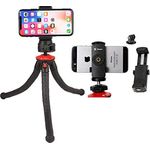 Fotopro – Tischstativ flexibel mit Kugelkopf – UFO 2 Plus + Zubehör für Smartphone (SJ-86) + Action Cam (GA-2)