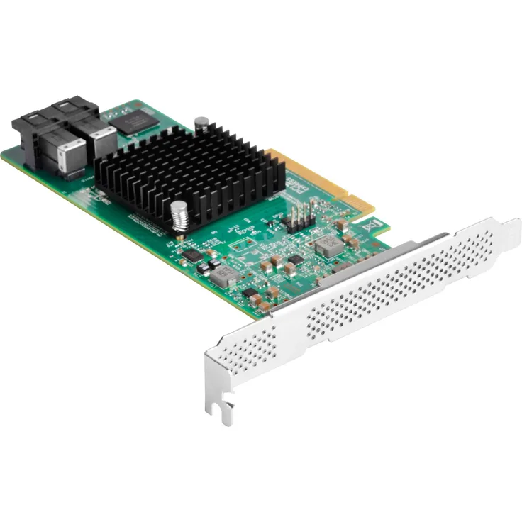 SilverStone SST-ECS05 - PCI-E Erweiterungskarte auf Servernivau Gen 3.0 x8, 8x SAS(12Gb-s) - SATA(6Gb-s) Ports mit LSISAS3008 Controller, unterstützt RAID 0,1,1E,10, low-profile geeignet