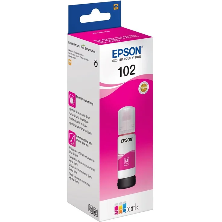 Epson Original C13T03R340 EcoTank Tintenflasche, ET-2700 ET-2750 ET-3700 ET-3750 ET-4750, magenta – Bild 1
