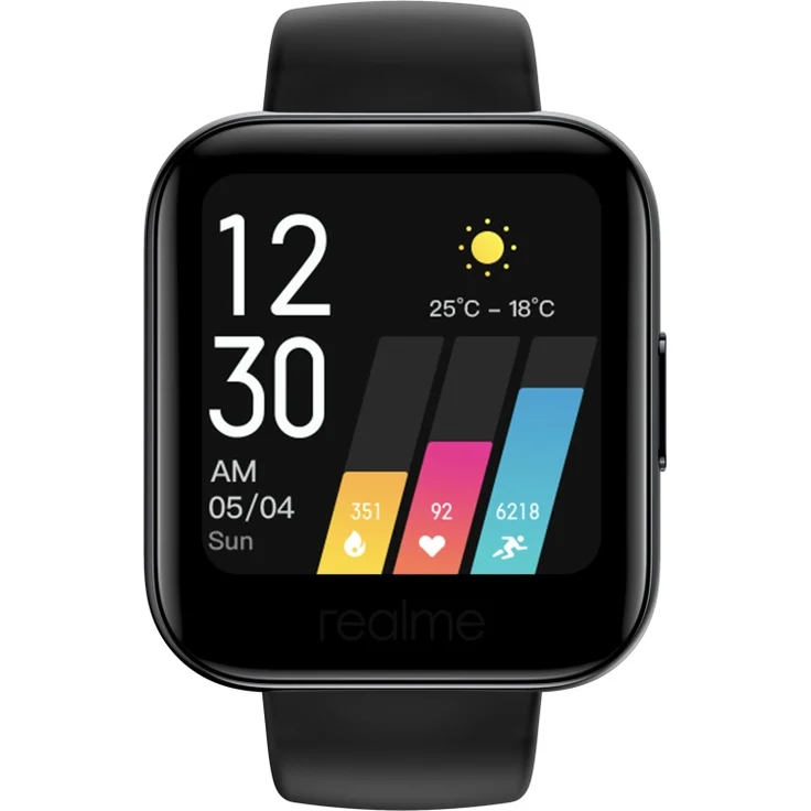 realme Watch Smartwatch Unisex, 1,2 Zoll, Schwarz – Bild 1
