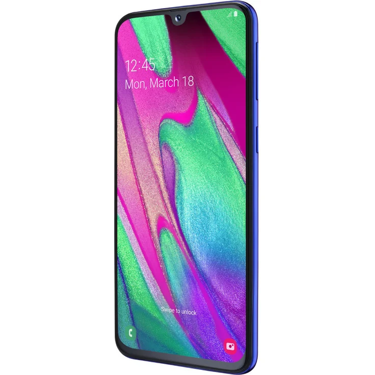 Samsung Galaxy A40 Smartphone 14,92cm (5,9 Zoll) Super AMOLED-Display, 64GB interner Speicher, 4GB RAM, Dual-SIM, Android, Blue – Bild 3