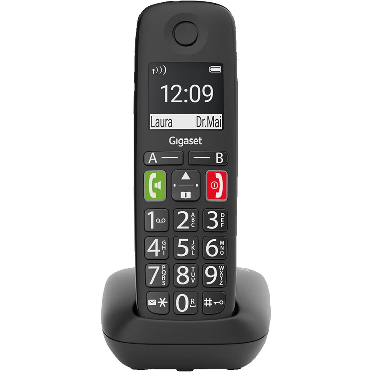 Gigaset E290 Duo - 2 schnurlose Senioren-Telefone ohne Anrufbeantworter - große Tasten, großes Display, Zielwahltasten für wichtige Nummern, Verstärker-Funktion für extra lautes Hören, schwarz – Bild 7