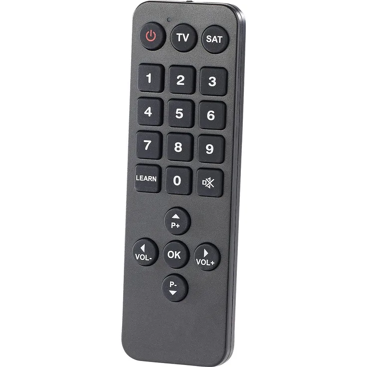 Auvisio auvisio Universal Fernbedienung: Universelle Großtasten-TV-Fernbedienung für Senioren, lernfähig (Ersatz Fernbedienung)