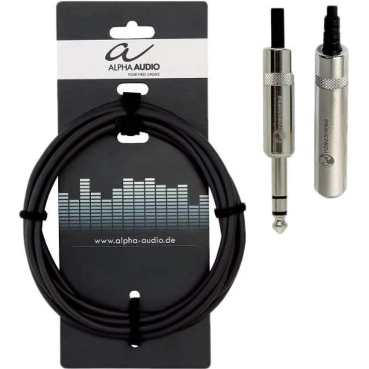 Alpha Audio 190711 Pro Line Kopfhörerverlängerung (6,3 m, Stereoklinke Stecker auf Stereoklinke Buchse)