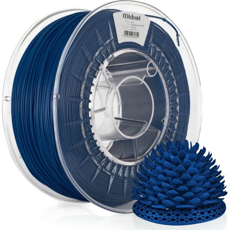 5 x 3D Drucker 1,75mm PLA Filament 1kg Spule Rolle Premium Signalblau RAL5005 - Midori