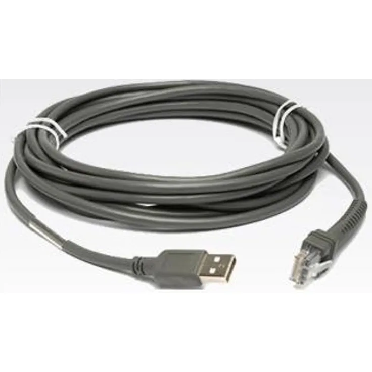 Zebra USB-Kabel, 4,5m, gerade USB-Kabel (Typ A): 4,5m, gerade, Kabelcode U09 (CBA-U10-S15ZAR)